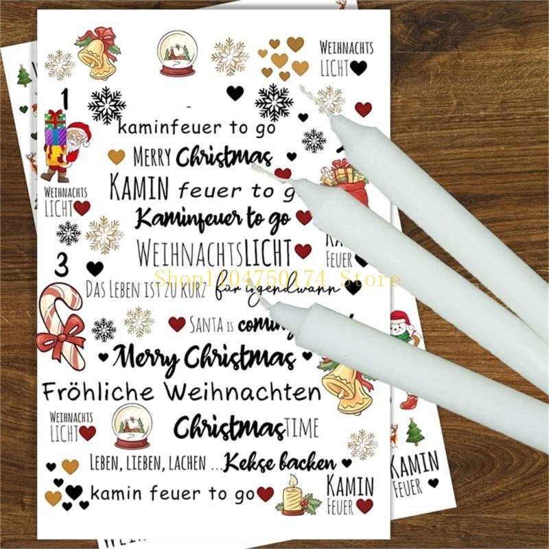 Kerstkaarsstickers voor feesta - Candle Supplies For Sale recensie en prijs